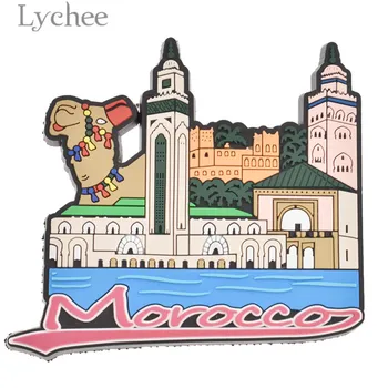 

Lychee Life Morocco Fridge Magnet 3D Rubber Refrigerator Magnet Home Kitchen Decoration Tourist Souvenirs