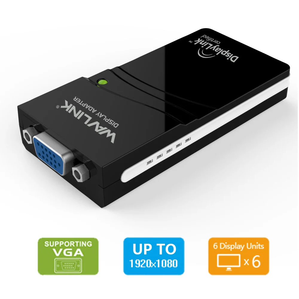 Wavlink USB 2.0 to VGA Video Graphics Display Adapter Connects Extra