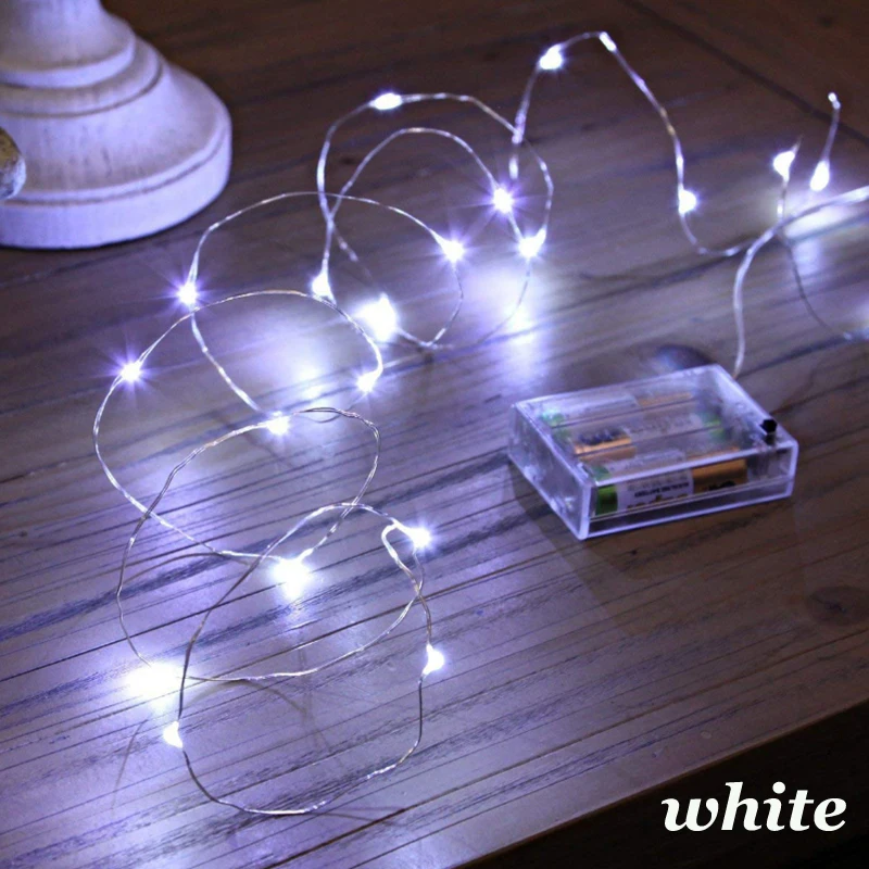 

3M 30LED Battery String Lights Copper Silver Wire Fairy Garland Lights for DIY Bedroom Wedding Home Party Decoration