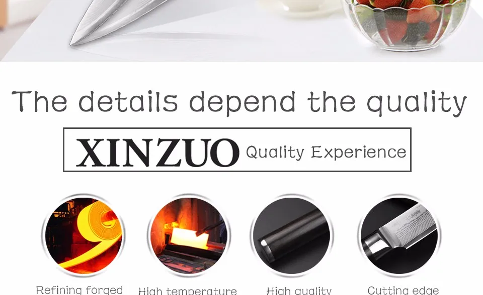 XINZUO " Универсальный нож японский 67 слоев VG10 Дамасская сталь нержавеющая сталь кухонный Универсальный нож с ручкой из черного дерева