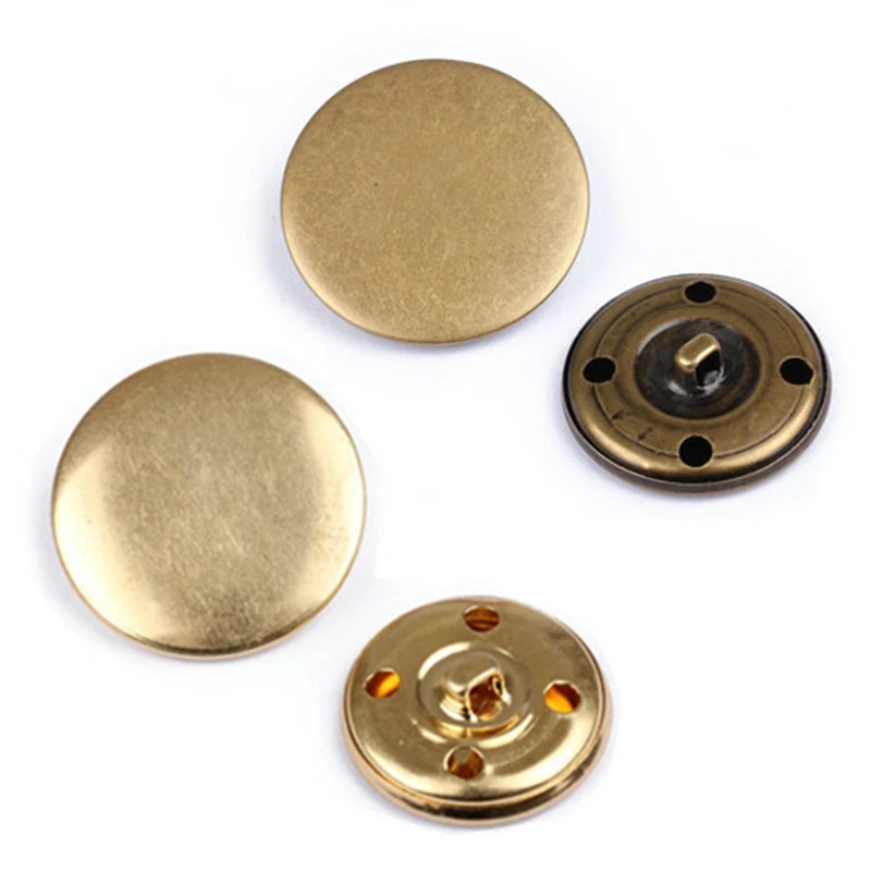 10 PCs 2cm Metal Shank Buttons Jeans Coat Sweater Suit Button for