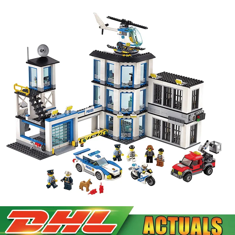 

LEPIN 02020 965Pcs City The New Police Station Set Children Educational Building Blocks Bricks Compatible Legoings l 60141 Toy