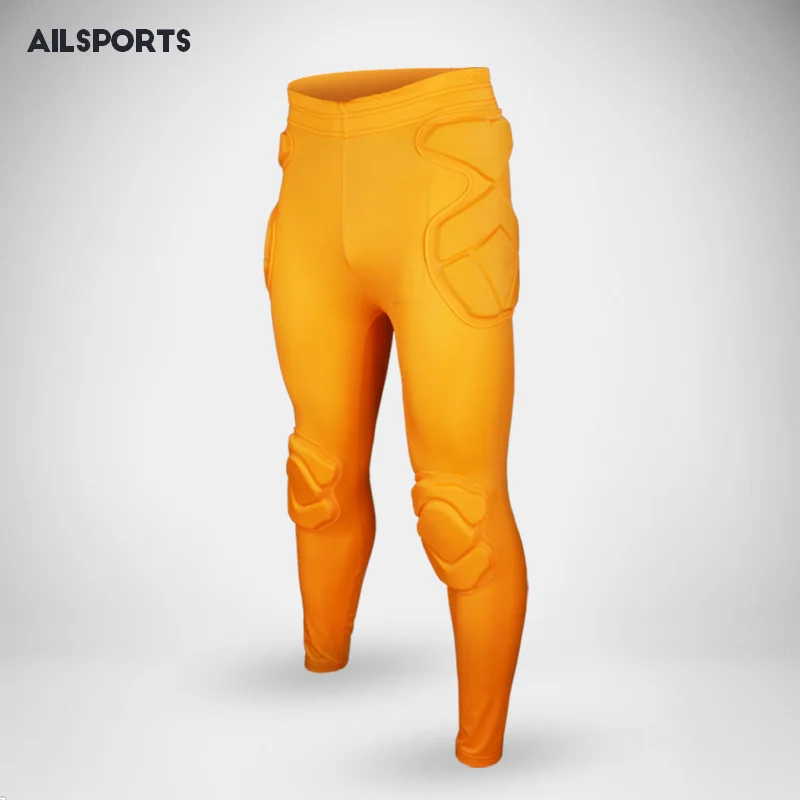 

Men Rugby Goalkeeper Soccer Training Pants Goal Keeper knee pad American Football Pants EVA Sponge Protection Trousers Quick Dry