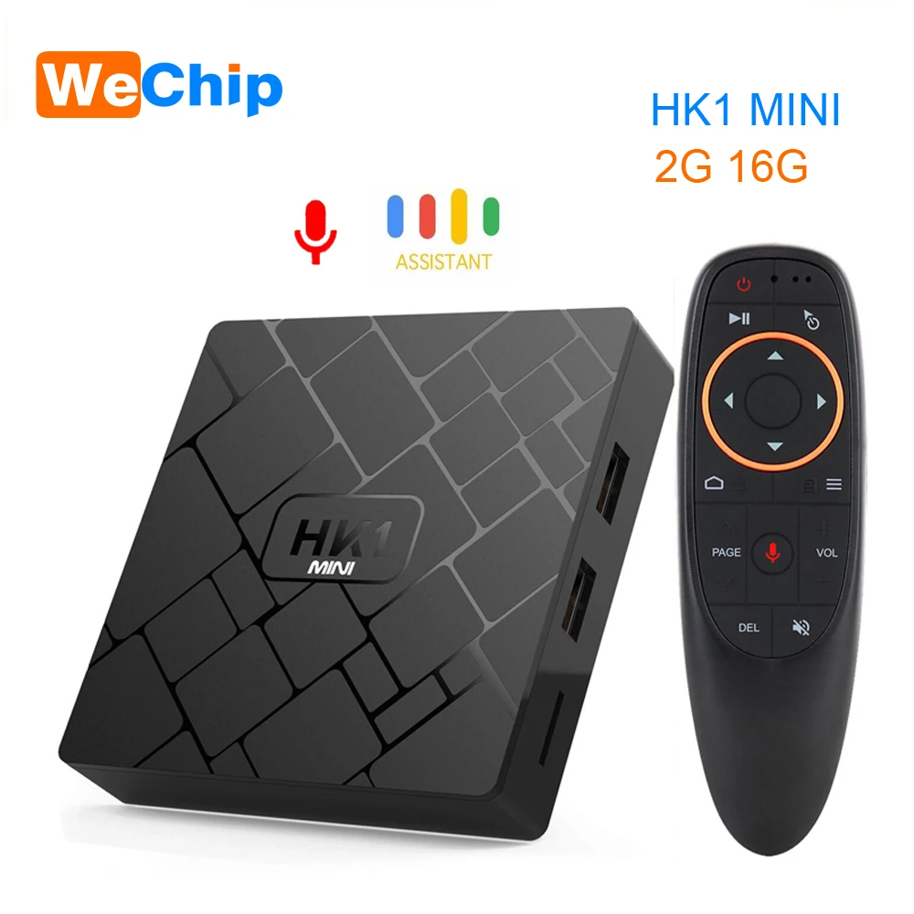 

HK1 mini Android 8.1 Box TV 2GB 16GB Voice Remote RK3229 Quad Core 2.4G Wifi H.265 4K HD Support IPTV Set Top Box HK1mini Player