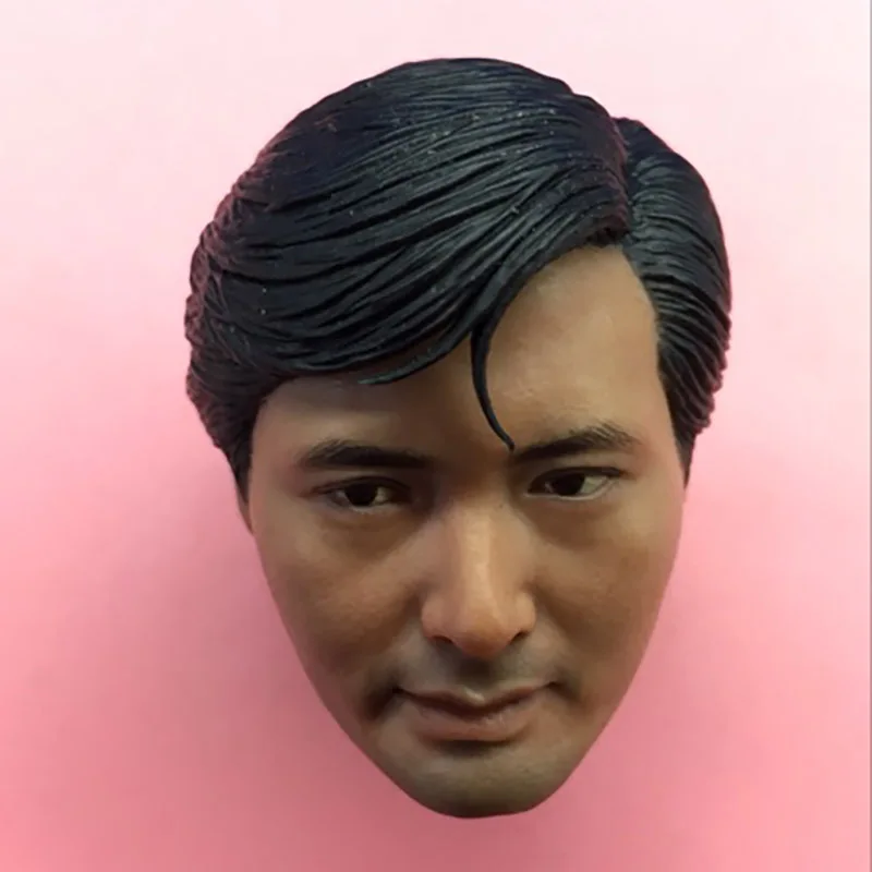 1/6 Scale Chow Yun Fat Head Carving Heroic Color Pony Sculpt Male Version Model Short Hair Headplay for 12&quot Action Figure | Игрушки и