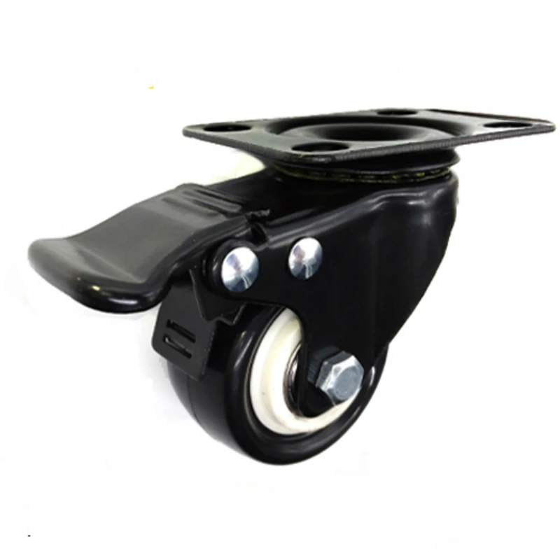 4 قطعة الأسود 2 ''المطاط عجلات التفاف كنبة مكتب كرسي الأثاث مكابح عالمية عجلات