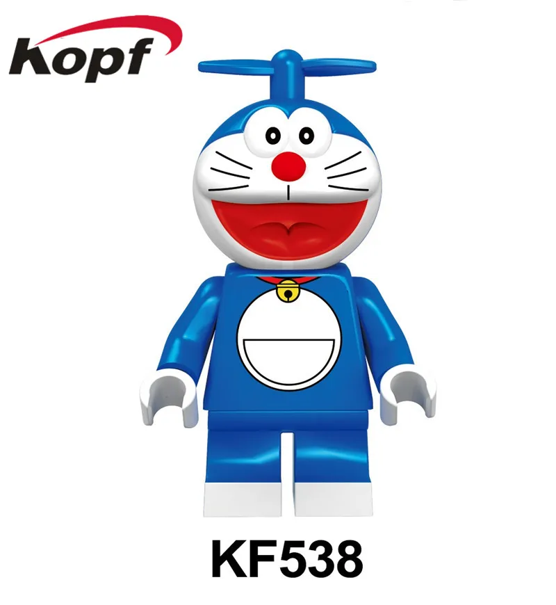 20 шт. Мультфильм фигурки Doraemon Микки Дейзи Дак образование строительные блоки кирпичики для детей игрушки KF538 - Цвет: KF538 Without Box