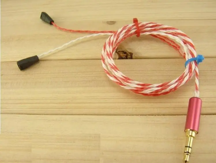 diy earphone wire with pin silver plated wire fever IE80 IE8 ie8i upgrade headphone wire