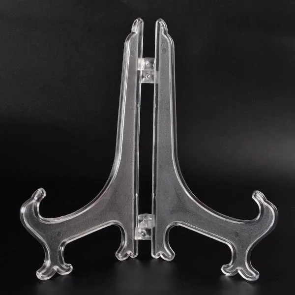 New Plastic Display Stand Dish Rack Plate Bowl Picture Frame Photo Book Pedestal Holder 4 Sizes