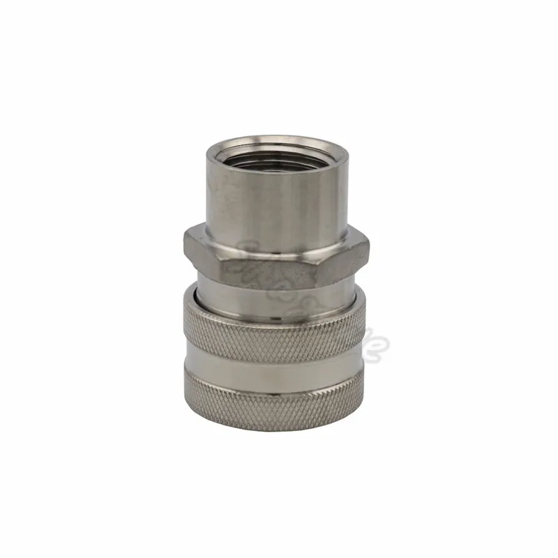 Beer Brewing 12NPT Thread Female Quick Disconnect Set, Homebrew Kettle Tun Pump Wort Chiller Fitting 12Barb Quick Connectors (4)