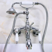 Best Price Wall mounted Bathroom Clawfoot Bathtub Shower Faucets Polished Chrome Basin Mixer Tap Tub Faucet & Hand Shower Nna221 Best Price Wall mounted Bathroom Clawfoot Bathtub Shower Faucets Polished Chrome Basin Mixer Tap Tub Faucet & Hand Shower Nna221