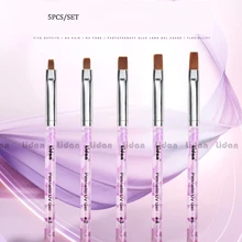 Кисть для ногтей 5 шт./компл./набор, приспособления для ухода за ногтями