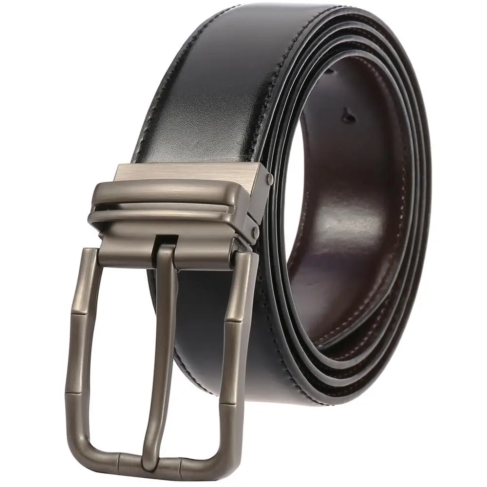 

Vintage Pin Buckle Men Belt Good Quality Cow Genuine Leather Luxury Strap Belt New Fashion Male Belts for Men Leisure Business