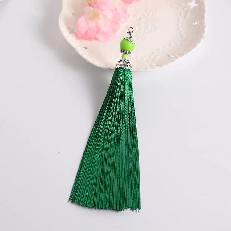 5pcs/lot 160mm Long Tassel With Bead Pendant DIY Decorative Tassels Accessories For Key Ring/Cellphone/Crafts/Bags Decoration 5pcs/lot 160mm Long Tassel With Bead Pendant DIY Decorative Tassels Accessories For Key Ring/Cellphone/Crafts/Bags Decoration