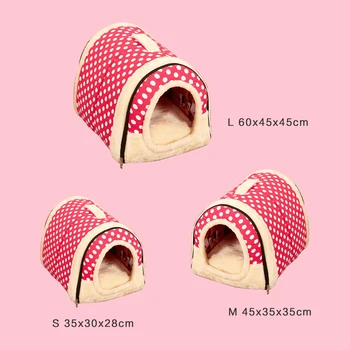 

Useful goods for pets dog cat Pink white spot house For Small Medium Dogs Travel Pet bed Bag Product Tent for animals