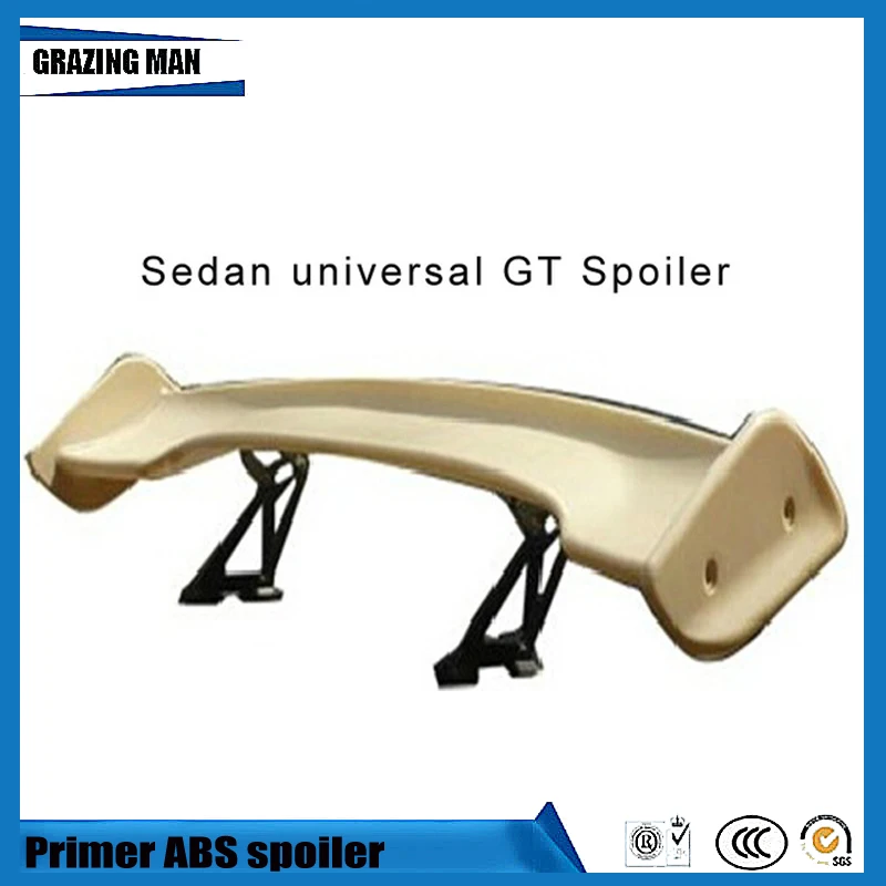 

Hot sale ABS Primer Color GT Style Sedan universal rear spoiler