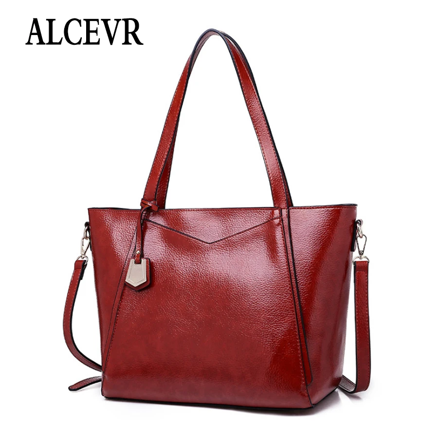 ALCEVR luxury handbags women shoulder bag large tote bags hobo soft leather ladies crossbody ...