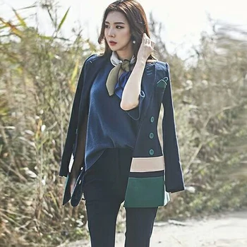 

Fashion Spring Women Two Piece Set Long Sleeve Coat And Pants High Quality Office Lady Suit Female Pants Suit Casual Streetwear