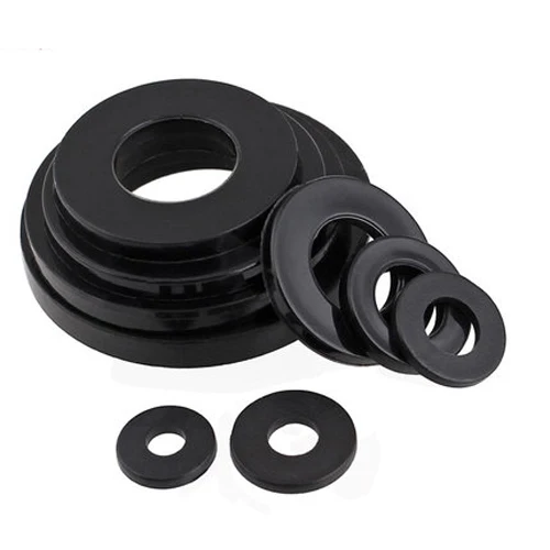 20PCS M5 M6 M8 M10 Gaskets Washers nylon Flat Metal washer gasket Black 10mm 25mm Outside