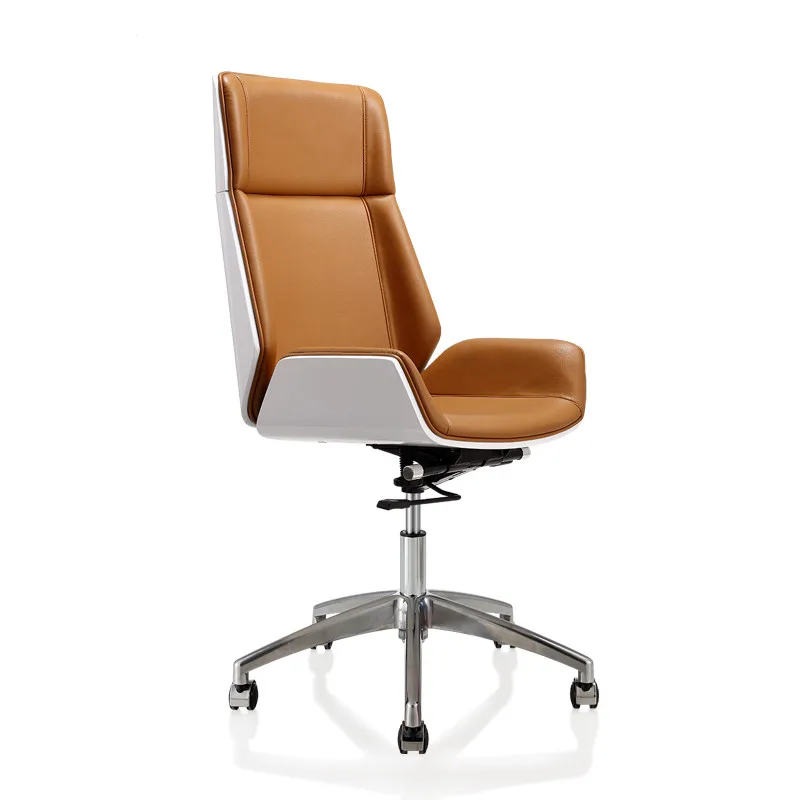 High-Back Bentwood Swivel Office Computer Chair Micro Fiber Leather Office Furniture For Home,Conference Task Leather Armchair