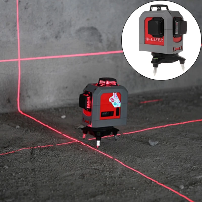 

Free delivery 3D Laser Level 360 Degree 12 Line Self-Leveling Tool 65ft 20m for Construction