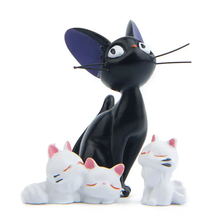 黒猫 白猫アニメ魔女の宅急便猫樹脂アクション子供クリスマスギフト Null Aliexpress