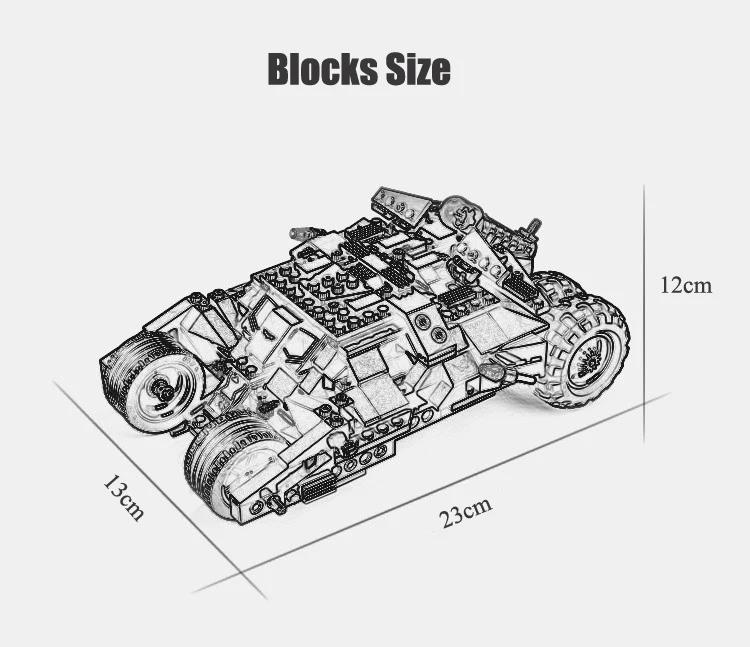 DC Superheros Batmobile автомобиль строительный блок Бэтмен Джокер фигурка кирпич