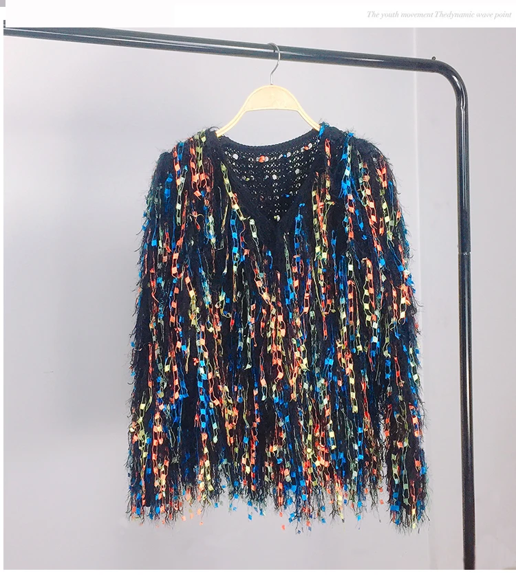 rainbow fringe cardigan