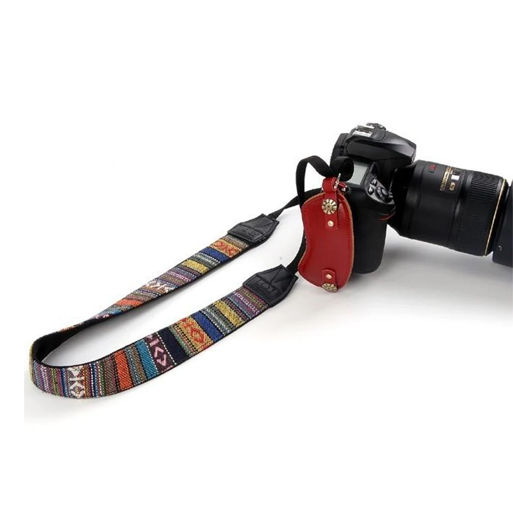 

Widened Belt Fashion Replacement For DSLR Adjustable Easy Apply Vintage Camera Strap Ethnic Style Gift Soft Exquisite Carrying