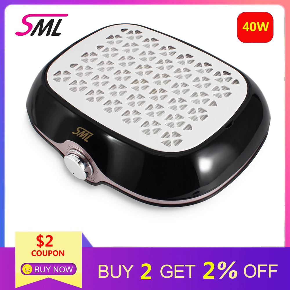 

SML Fx - 21 40W Powerful Nail Dust Collector Suction Vacuum Cleaner Manicure Tools Nail Art Manicure Salon Tools