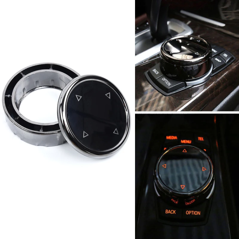 cheap For BMW F10 F20 F30 F32 F33 F34 Car Big Multi Media Knob Cover Trim Black iDrive