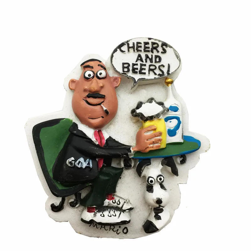 

Lychee Life India Cheers And Beers Fridge Magnets 3D Refrigerator Magnetic Sticker Home Decoration Travel Souvenirs