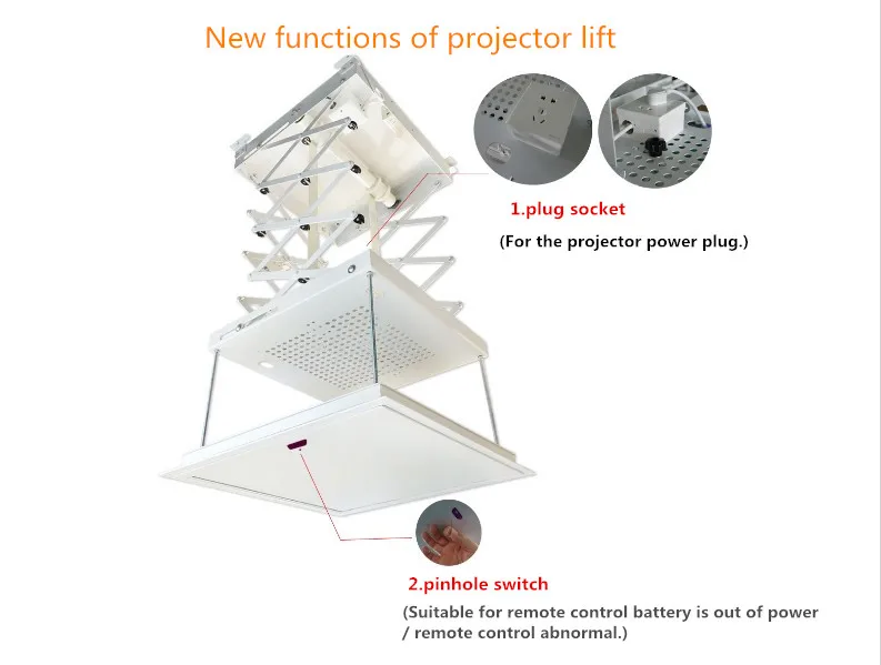 JingKe Моторизованный Лифт Проектора S300 высота подъема удлиненные 300 см загрузки Ёмкость 50 кг легкая инсталляция монтаж проектора