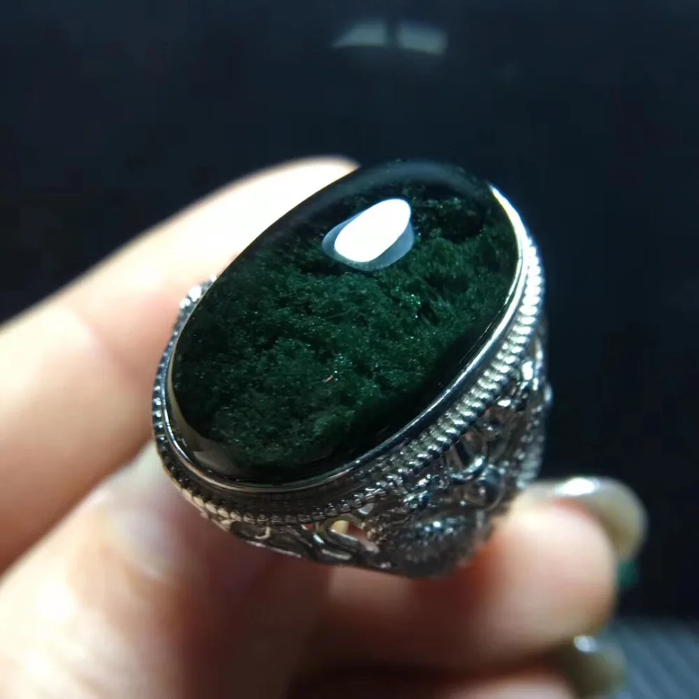 Natural Green Phantom Quartz Crystal Ring (4)