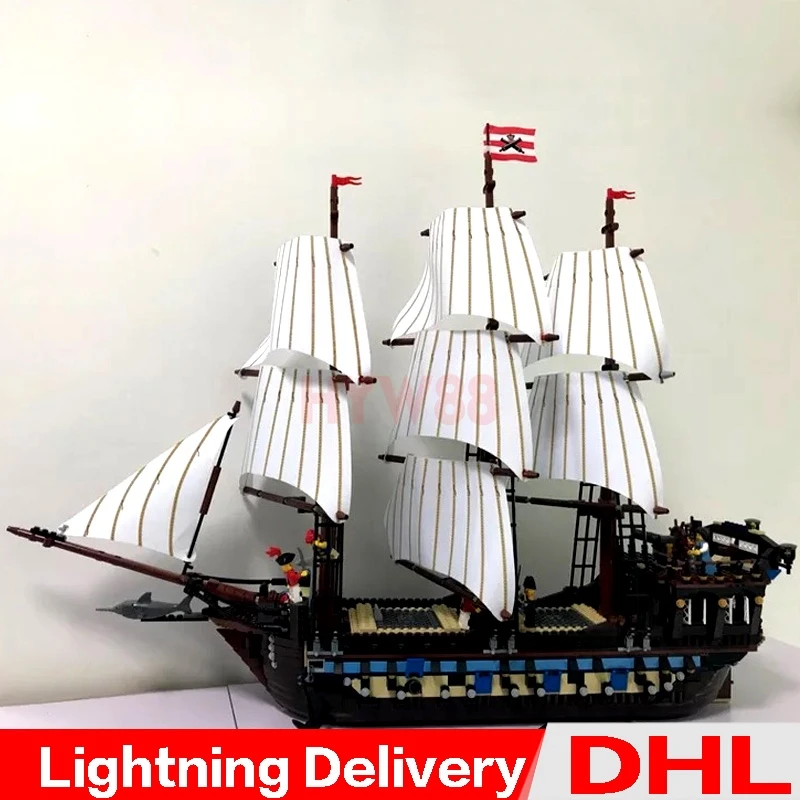 

LP 22001 Pirates Series The Imperial Flagship Model Building Blocks Set Pirate Ship Lelyesings Toys For children Clone 10210