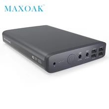 MAXOAK power bank 50000mah 6 output port DC12V/2.5A DC20V/5A notebook power bank can charger laptop, tablet,mobile phone