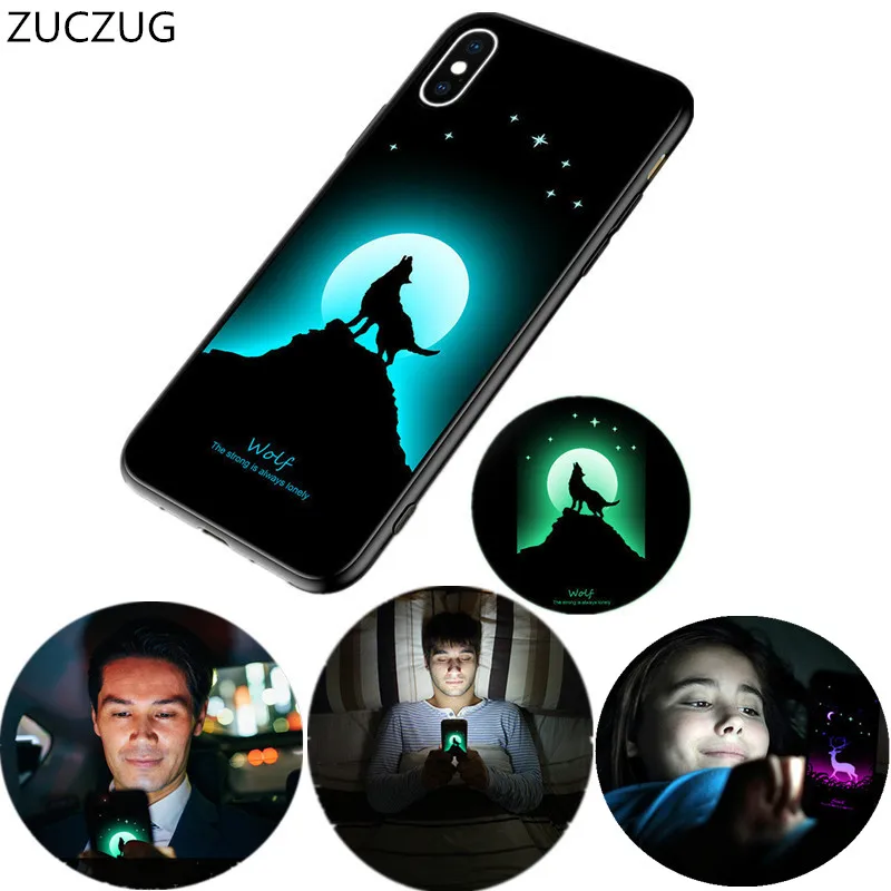 Чехол с 3d-подсветкой ZUCZUG для Iphone 6 6S 7 8 X Plus светящийся чехол рисунком S 10 чехлы