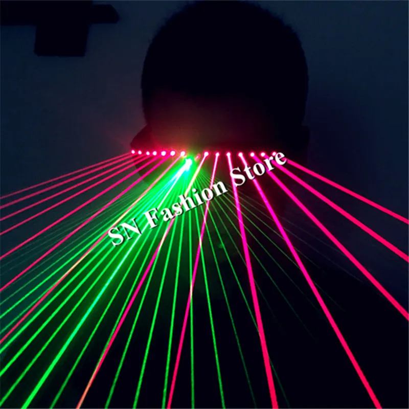 

T91 Red laser light glasses disco green laser dj glasses ballroom dance laser costumes laser man show colorful disco projector