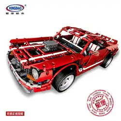 2000 шт. Xingbao пластиковые строительные блоки игрушка модель автомобиля красный мускул автомобиль Развивающие детские игрушки детский