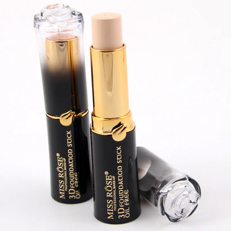 

Miss Rose Foundation Stick Makeup Concealer Stick Full Cover Blemish Contour Stick Face Primer Base Natural 3 Colors