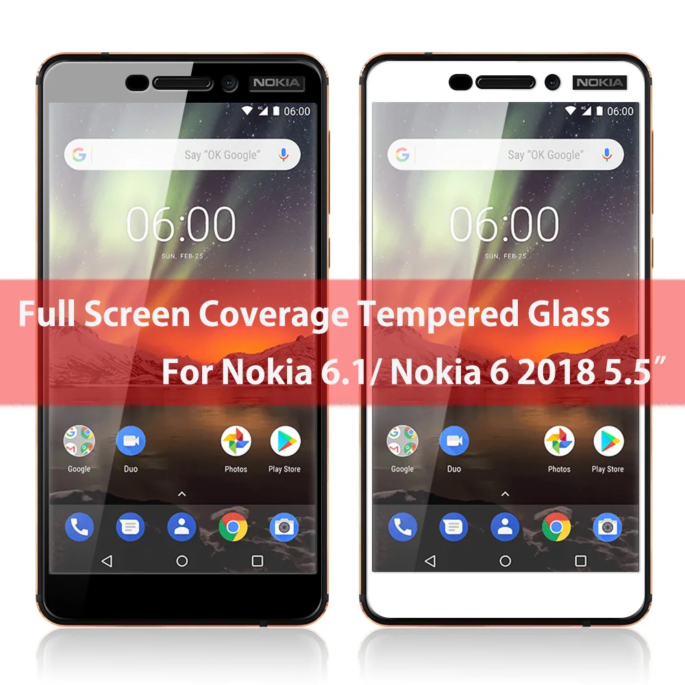 KNO1392_5_Full Screen Cover Tempered Glass for Nokia 6.1 Nokia 6 2018 5.5 inch