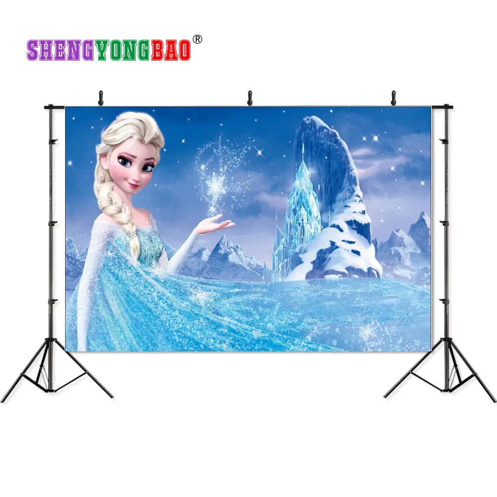 

SHENGYONGBAO Frozen theme Vinyl Custom Photography Backdrops Prop Muslin Background BXC-1015