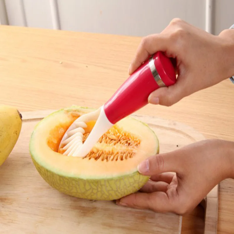 Kitchen Fruit Flesh Pitaya Remove Cantaloupe Seed Corer Knife Slicer 