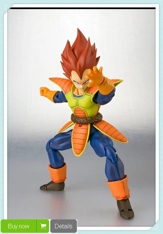 Anime Dragon Ball z figuras pelo naranja Scouter Vegeta PVC SHF figura ...