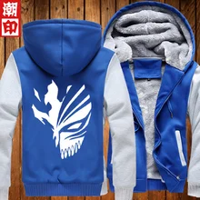USA size Anime BLEACH Kurosaki ichigo Sweatshirts Hoodie Luminous Unisex Thicken Jacket Coat