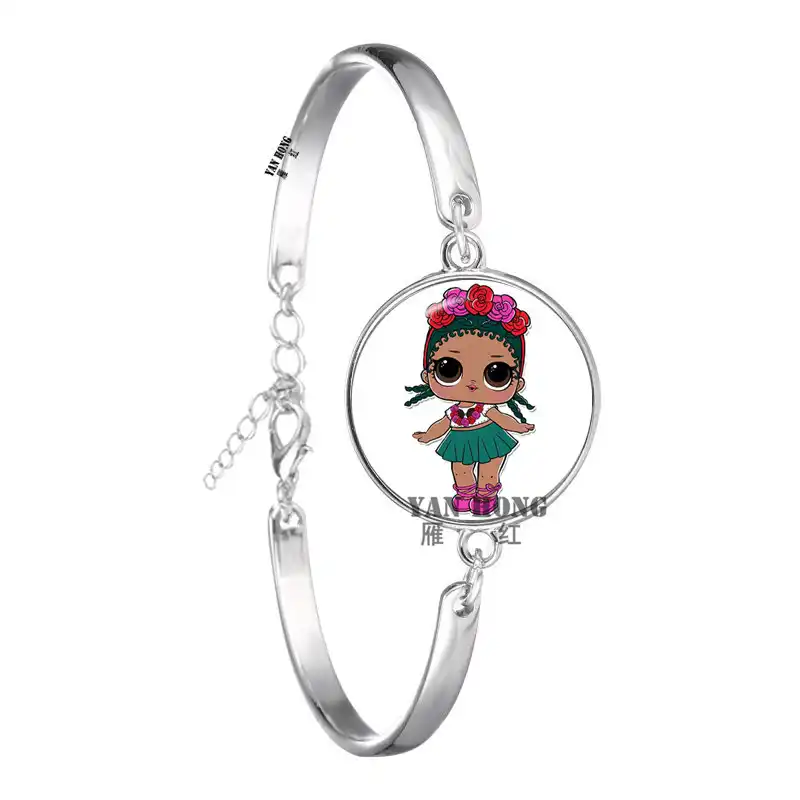 Yanhong ювелирные изделия браслет для куклы 18 мм стекло кабошон мультфильм ювелирные изделия круглые стекла es браслет для женщин девочек подар...