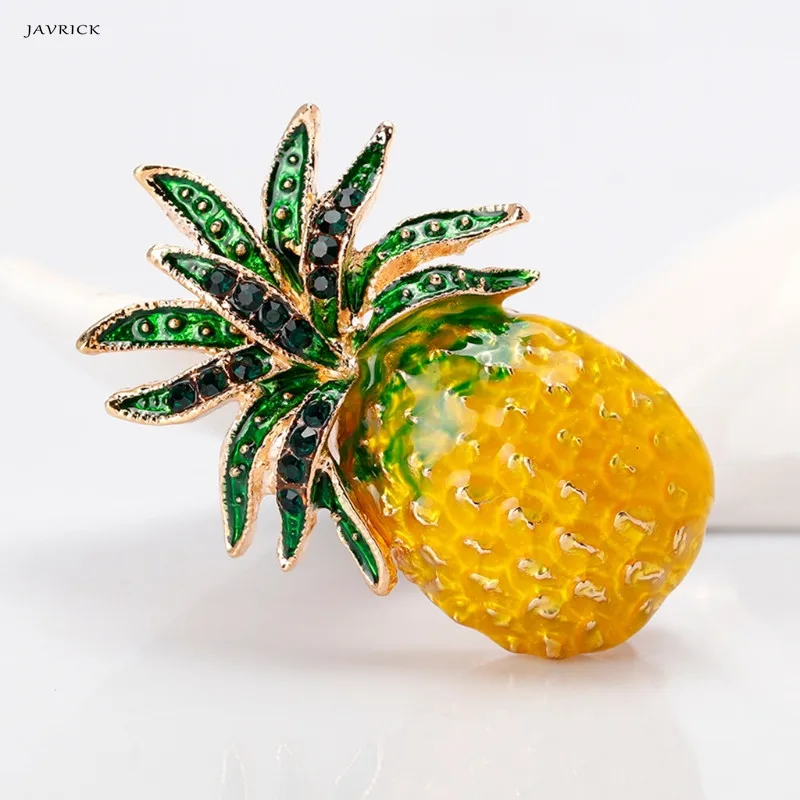 

JAVRICK Fashion Jewelry Women Cute Pineapple Brooch Pins Fruit Jewelry For Women Suit Fashion Gift Corsage