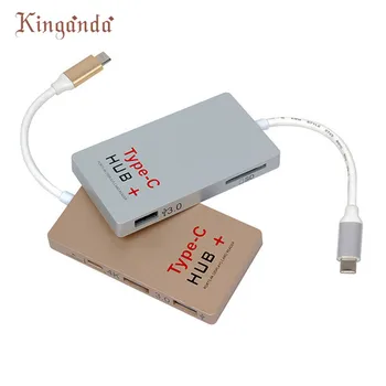 

Multifunction 6-Ports Usb 3.1 type c HUB SD Card Reader U-disk 4K HDTV 0.5ft USB Data Cable for Macbook Pro Mac PC Nov 21