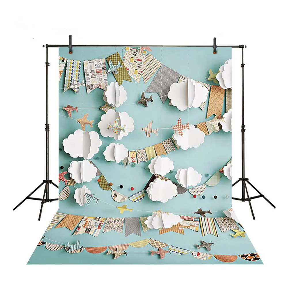 TR 3D Birthday Party Backdrop for Photography 3x5 ft Vinyl