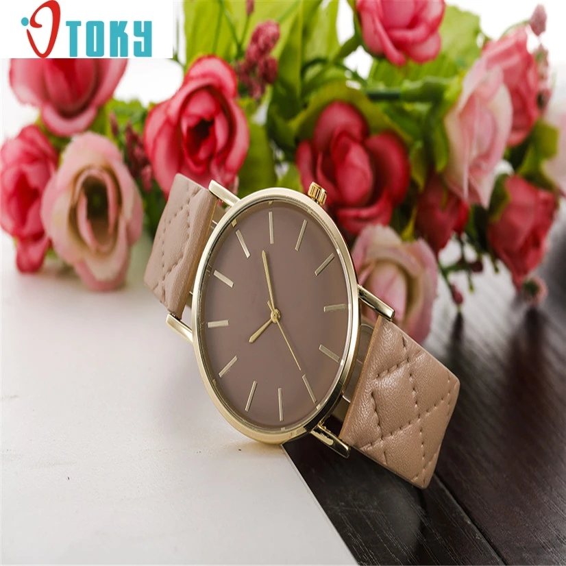 cheap wrist watch women Women Geneva Faux Leather Analog Quartz Wrist